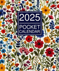 Purse Friendly 2025 Monthly Planner, Compact 4x6 Inch Calendar For On The Go with Floral Cover, Pocket Calendar For Your Bag