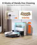 A12 Pro Robot Vacuum And Mop Combo With Self Emptying Station For 60 Days LiDAR Mapping No Go Zones WiFi Alexa Ready