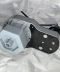Left And Right 12V Gearbox And Motor Replacement Kit for Ride On Action Wheels Yamaha Raptor 700R on white background.