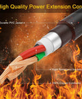Cross-section of Twist-Lock Welder Adapter Cord L14-30P Male To 6-50R Female showing copper conductor and insulation.