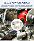 Adjustable Brake Lathe Silencer Band for Ventilated Rotors That Keeps Grinding Quiet And Smooth Like A Pro Compatible With AMMCO 6920 Van Norman 11485 FMC John Bean 90984 92 Kwikway 108 1062 00 Hunter 175 188 2 RELS 11488