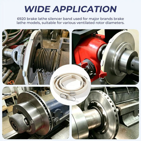 Adjustable Brake Lathe Silencer Band for Ventilated Rotors That Keeps Grinding Quiet And Smooth Like A Pro Compatible With AMMCO 6920 Van Norman 11485 FMC John Bean 90984 92 Kwikway 108 1062 00 Hunter 175 188 2 RELS 11488
