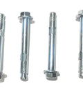 Concrete Sleeve Anchors With Nuts And Washers, Zinc Plated Steel Hex Head, 5/16 Inch By 2.5 Inch, 4 Pack