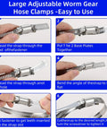 Instructional steps for using 32.8Ft Metal Strap With 24 Stainless Steel Hose Clamps Kit For DIY Cut To Fit Adjustable Worm Gear Band Clamps Fits Pipe Duct Tube Fuel Line And More Today