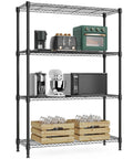 Heavy Duty 4 Tier Metal Wire Shelf On Wheels 1000 Lb Capacity Adjustable Height Storage Rack for Garage Kitchen Laundry
