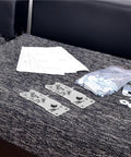 Heavy Duty Sectional Couch Connectors 10 Piece Sofa Screws Locking Hardware shown with iron brackets and installation instructions.