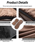 Premium Fuzzy Car Seat Cushion Set For Mini John Cooper Works Electric 2025 2026 warm brown suede details and anti-slip design