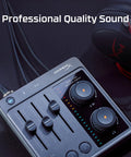 Pro Level Audio Mixer Interface For Streamers And Creators With Easy To Use Controls And Studio Quality 24 Bit 96 KHz Sound