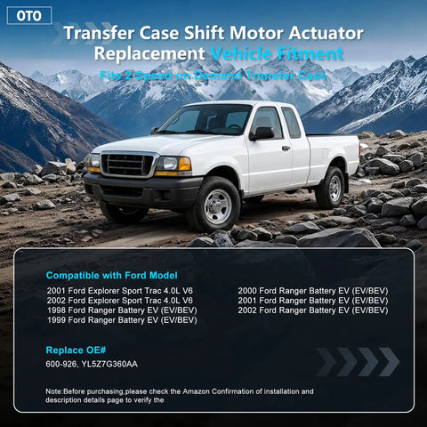 Hella Tough 4WD Transfer Case Motor Actuator Replaces YL5Z7G360AA Fits Ford Explorer Sport Trac Ranger EV 4.0L V6 truck outdoors