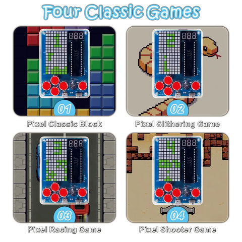 Hands On Soldering Practice Kit For A DIY Game Device With Four Classic Style Games Beginner STEM Learning Kit For Teens And Adults