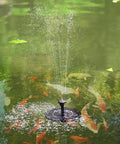 Solar Water Fountain For Bird Bath And Pond, Upgraded 6 Nozzles System, Free Standing Floating Solar Pump in a koi pond
