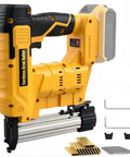 Badass 2-In-1 Cordless 18 Gauge Brad Nailer And Stapler With 1000 Nails And Staples For 20V Battery Electric Nail Gun close-up view of the tool showing its features.