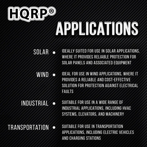 HQRP applications for solar, wind, industrial, and transportation uses, showcasing reliable protection solutions.