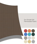 Brown 7 By 10 Ft Sun Shade Sail Rectangle Canopy For Your Outdoor Patio Pergola Backyard Garden 180GSM HDPE Fabric With 95 Percent UV Block