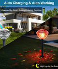 Solar Pathway Lights Outdoor 4 Pack With Auto Color Changing Waterproof Super Bright LED Path Lights for yard and garden