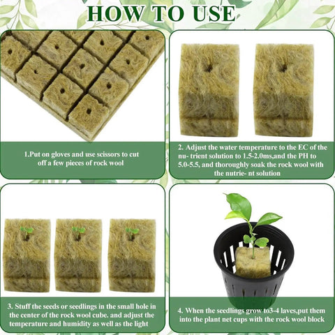 Hydroponic Net Pots For Soilless Seedlings With Porous Design For Even Watering And Strong Root Foundation Grow Cubes step-by-step guide