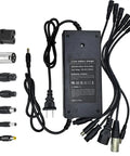 Fast And Safe 54.6V 3A Universal Battery Charger For 48V LiIon Pack With 7 Plug Options and multiple connectors shown