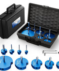 Pro Grade Versatile PVC Pipe Reamer Kit Set From Half Inch To Four Inch With Nine Reamers Four-Sided Carbide Aluminum Build