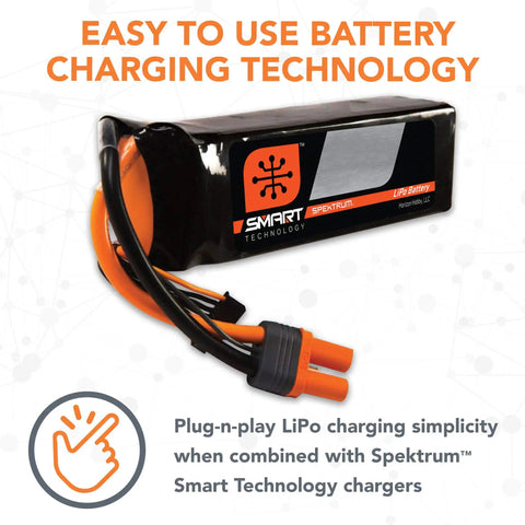 Smart RC LiPo Battery Pack 2200mAh 4S 14.8V 30C IC3 Connector EC3 Compatible With Built In Smart Chip in packaging