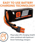 Smart RC LiPo Battery Pack 5000mAh 6S 22.2V 50C With IC5 Connectors EC5 Compatible, black, for RC Cars, Boats, Drones