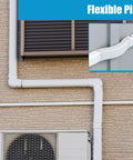 Ultra Durable 25 Ft PVC Line Set Cover Kit For Ductless Mini Split Heat Pump And Central AC Systems With 3 Inch Decorative Sleeve Easy Install