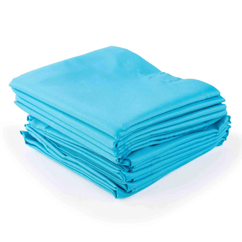 Stack of Fluorescent Light Diffuser Covers Set Of 8 For Classrooms And Offices With Flame Retardant Fabric In Tranquil Blue