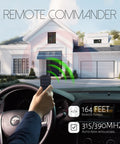 Person using 2-Pack G3T R Remote Replacement for Genie Garage Door Opener With Auto Seek and Rolling Code from car