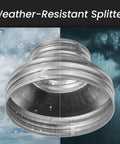 8 Inch To 4 Inch Duct Reducer Increaser Beefed Up Galvanized Steel Vent Pipe Adapter with weather-resistant design.