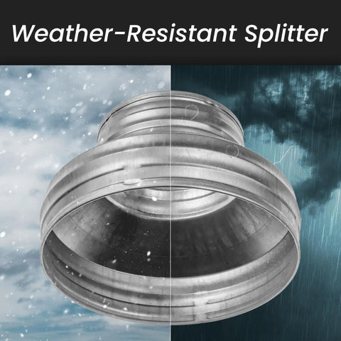 8 Inch To 4 Inch Duct Reducer Increaser Beefed Up Galvanized Steel Vent Pipe Adapter with weather-resistant design.