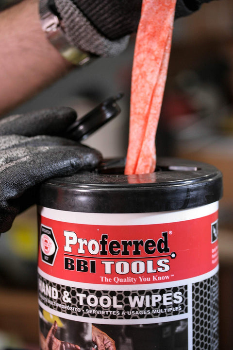 Grease Busting Heavy Duty Hand And Tool Wipes For Degreasing Hands And Work Surfaces, Waterless Cleaning With Vitamin E Aloe Lanolin