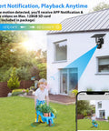 Heavy Duty Solar Security Camera With 4G LTE And Built In Sim Card For Outdoor Wireless Use capturing motion in yard.