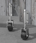 4 Inch Gate Wheel Caster For Wooden Gates, Heavy Duty Gate Caster With 450 Lb Capacity, Spring Loaded, Plate Mount