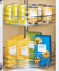 Clear Plastic Quarter Wedge Bin Fits Tight In Corner Cabinets Boosts Space Lazy Susans Store Spices Condiments Pantry Goods.