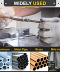 Hand Tap M27 X 1.25 Plug Style Straight Flute Right Hand Threading Tool In High Speed Steel HSS6542 shown in use with tap wrench.