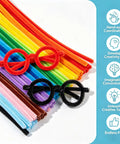 200 Colorful Pipe Cleaners Set For Arts And Crafts, Chenille Stems DIY Projects, Kids And Adults Craft Kit, Holiday Decor And Home Decor, School Supplies, Dope Gift For Makers colorful chenille stems in 20 colors