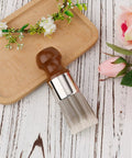 Salve Brush For Leather And Wood Furniture With Comfortable Handle Durable Wax Brushing Tool For Leather Care displayed on table