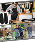 Get Your Arms Covered With These Tough As Nails Extended Black Arm Sleeves 2 Pairs Pack Oilproof Guards Perfect For Kitchen Chores Or The Daily Shop Grind Reusable Easy Wipe Down And Ready To Take A Beating in a cooking setting.