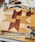 Stainless Steel Push Pull Toggle Clamp With Quick Release System 40kg Holding Capacity Heavy Duty Welding Clamp Set securing wooden pieces on board.
