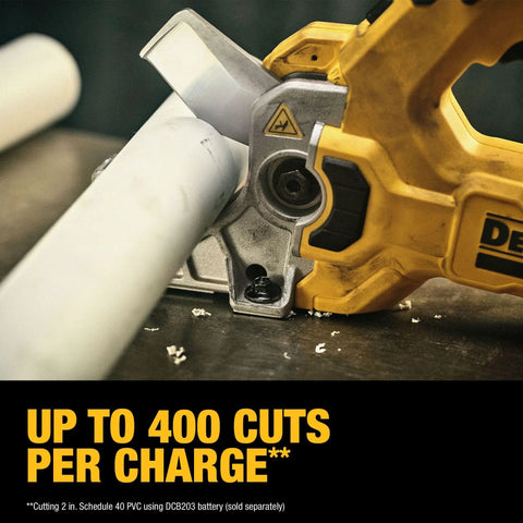 20V Max Plastic Tubing Cutter Bare Tool Only With No Fuss Automatic And Manual Cutting Modes Onboard LED For Low Light
