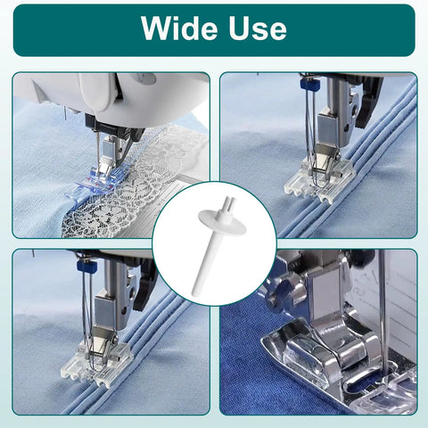 Set Of 4 Dope Plastic Spool Pin Thread Holders For Sewing Machines, Easy Replacement Bobbin Pins For Twin Needle Or Handheld Use, Works With Home Machines, Durable Thread Guide For Smooth Feeds, sewing foot on fabric