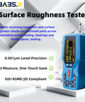 Handheld Surface Roughness Tester Digital Profilometer For Ra Rz Rt Measurements With USB Data Export Ideal For Metal Coating And Plastic QC Pro Grade On The Go Portable Precision Inspection Tool, blue handheld tester