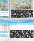Heavy Airflow 3x120mm 14 Inch Computer Fan With AC Plug 110V To 240V Variable Speed Cooling Kit for air circulation in windows