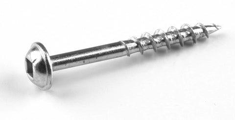 Zinc Pocket Hole Screws For Woodworking 1-1/2 Inch Coarse Thread Maxi-Loc Head Indoor Use single screw detail