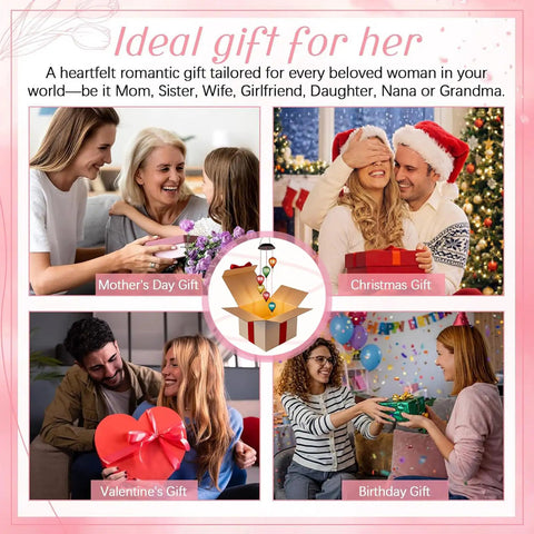 Collage of Mother's Day, Christmas, Valentine's, and Birthday gifts with Santa themed couple and joyful scenes.