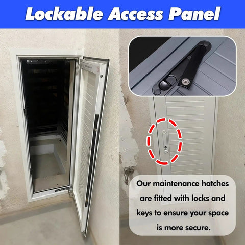Fire Rated Aluminum Access Panel Recessed Drywall Inspection Door Custom White Heavy Duty Rustproof Build with lock and key.