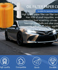 Toyota Camry 2010-2017 6 Pack Engine Oil Filter Kit, filter design, car compatibility, and quality features displayed