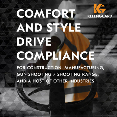 Kickass Worksite Safety Glasses Featuring Slick Blue Mirror Coated Lenses And Heavy Duty Black Frames worn by worker in safety vest.