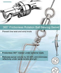 Ball Bearing Fishing Swivels Snaps 34 Piece Box Heavy Duty Saltwater Barrel Swivels Quick Change Lure Clips Tackle Set For Redfish And Striped Bass Prevent Line Twist And Knotting On Casting And Trolling Rigs, stainless steel swivel and snap