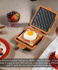 Heatwave Microwave Toastie Maker With Nonstick Tray And Panini Press Dishwasher Safe Compact 5.5x5.5 Inch Orange