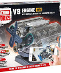 Build Your Own V8 Engine Toy Kit With Augmented Reality Realistic Engine Roars And Illumination Four Modes 250 Plus Pieces